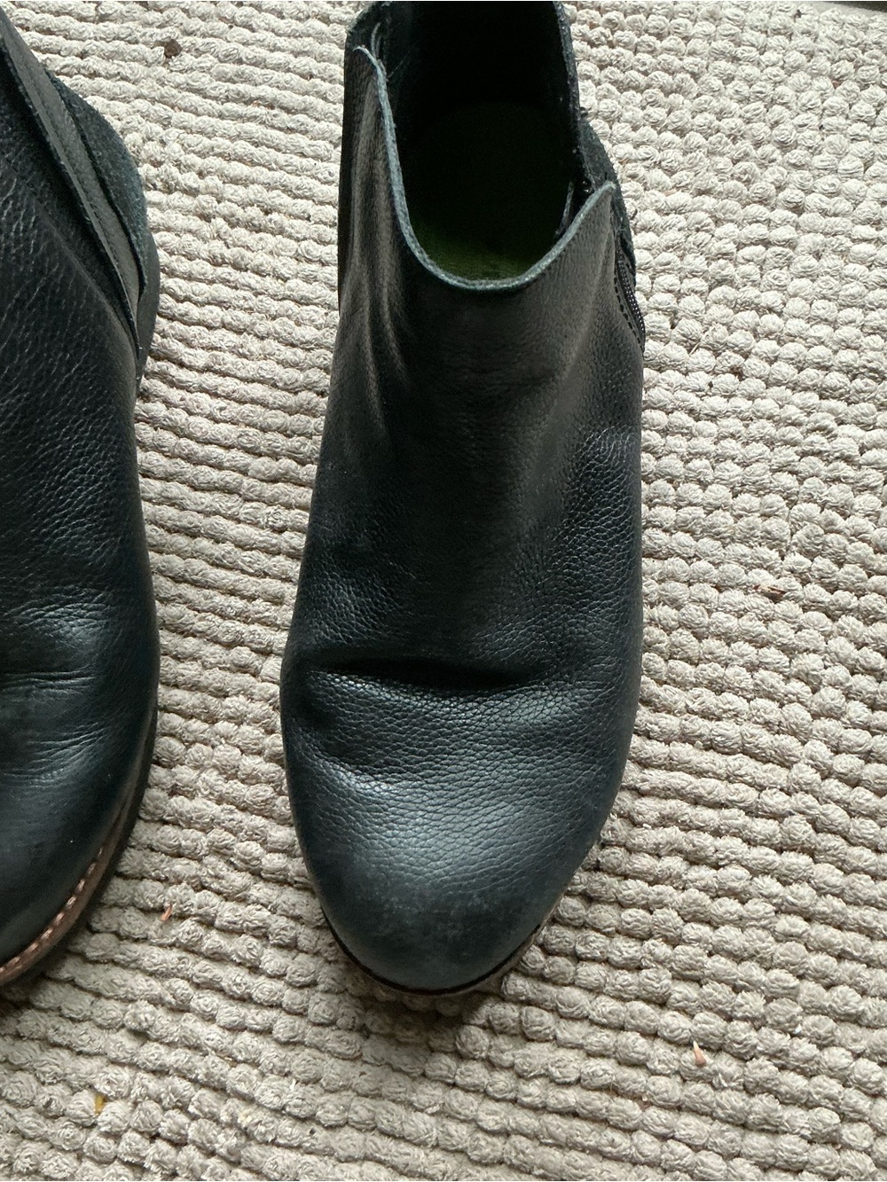 SoftWalk Black Leather Ankle Booties